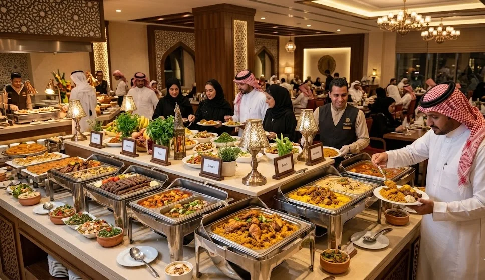 مطاعم ومطابخ الخيالة | تجربة بوفيه مفتوح قريب مني بأفضل جودة في تبوك